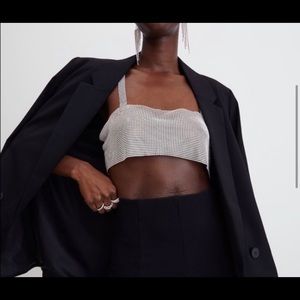 H & M Rhinestone Crop Top ***NEW WITH TAGS*****